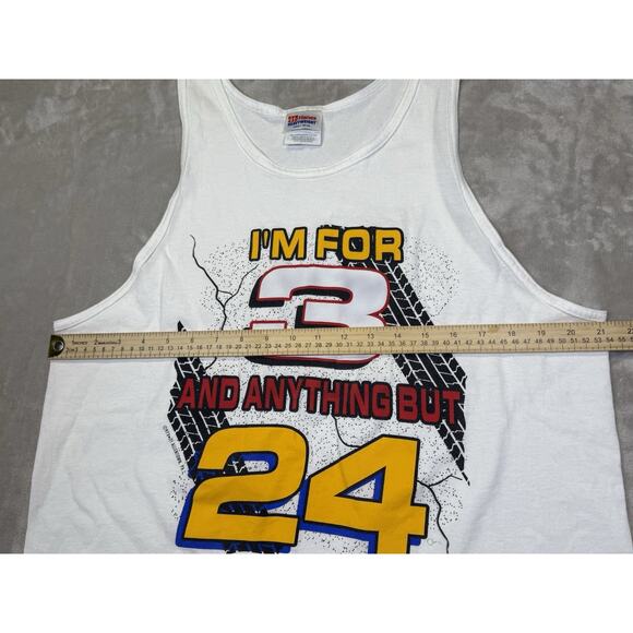 Vintage 1997 Dale Earnhardt "I'm For 3 And Anything But 24" Mens Tank Top Shirt - Picture 6 of 7